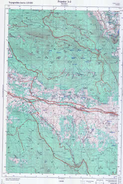 Topografske Karte  BiH 1:25000  bravsko